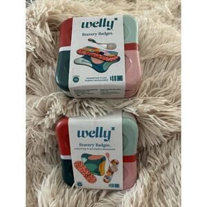 2 welly Bravery Badges Rainbow Unicorn Asstd Flex Fabric Bandages 48 Ct (B9)